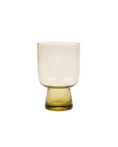 Glass HK Living gravert vannglass grønn Stor   Produktet er laget for hånd og produktene kan variere i utseende, både fra hverandre og fra bildet.  Stor: Høyde: 12,5 cm. Diameter: 7,5 cm. Art. nr. 34107-02