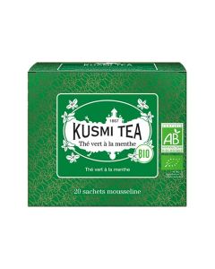 Kusmi Tea - Organic Spearmint Green Tea 20 Teposer (Utgått på dato, men god etter)