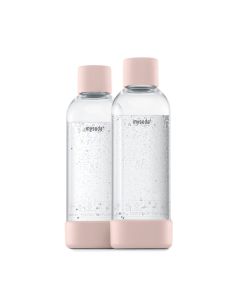 Mysoda 2 stk gjenbruksflasker Pink 1 liter Bottle 2 pack M2PB10F-LP