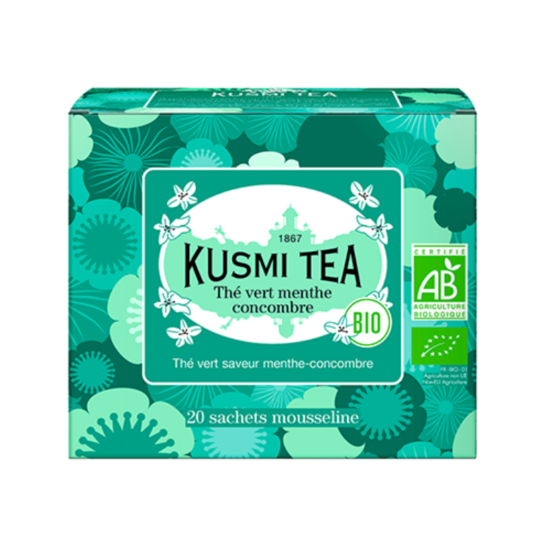 Kusmi Tea - Organic Cucumber Mint Green Tea 20 teposer