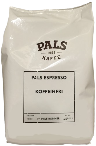 PALS Espresso Koffeinfri Hele Bønner 1 KG