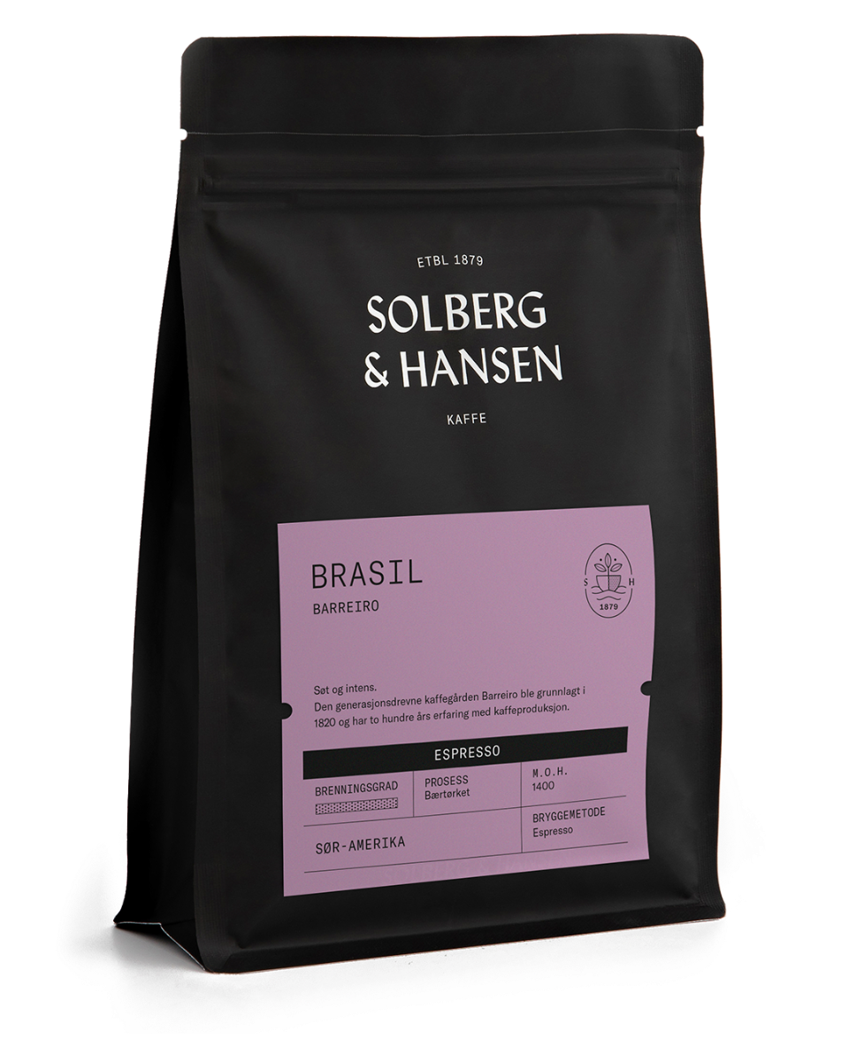 Solberg &amp; Hansen - Brasil - Barreiro  Espresso Hele Bønner 250g