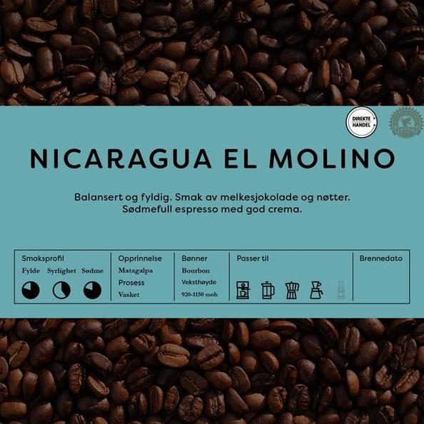 Black Cat - Nicaragua - El Molino 1kg Hele Bønner